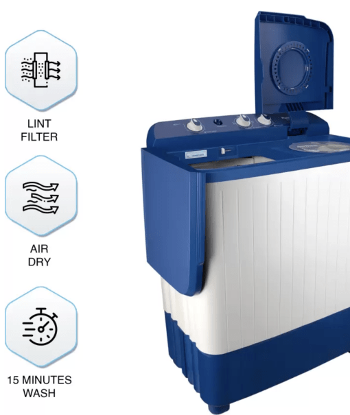 Panasonic 6.5 kg Semi Automatic Top Load Washing Machine Blue, White  (NA-W65L7ARB) - Image 2